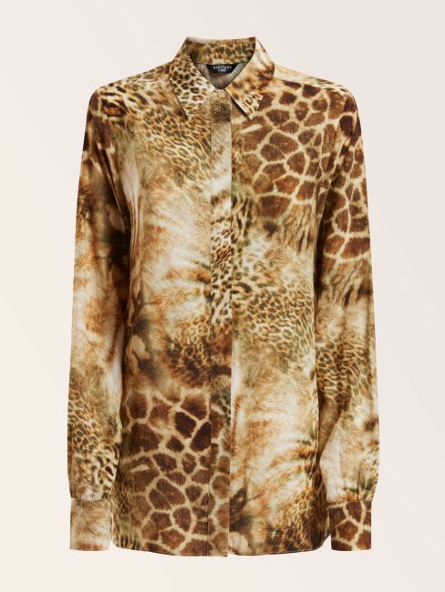 Chemise Imprimé Animalier Marciano Multi Beige Guess