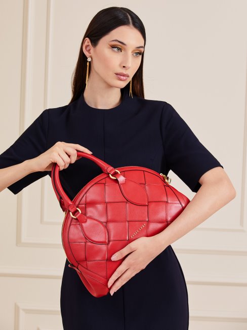 Sac à Main Guess Rouge Giorgia Luxe En Cuir Véritable
