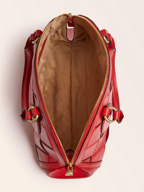 Sac à Main Guess Rouge Giorgia Luxe En Cuir Véritable