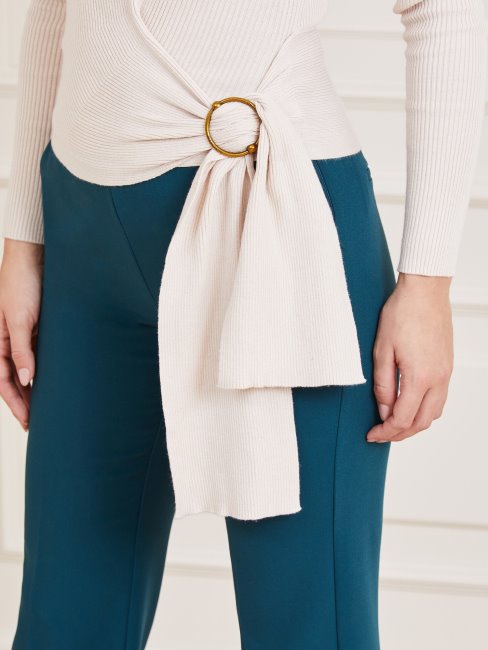 Pull En Cachemire Mélangé Marciano Guess Crème