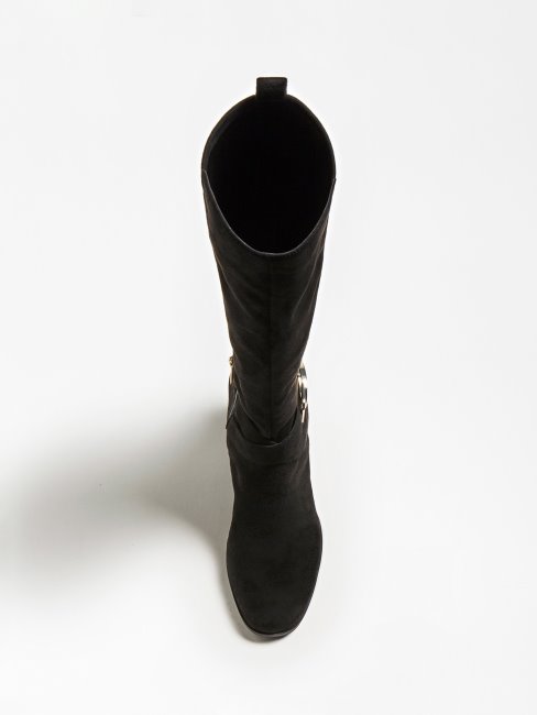 Guess Paxley Botte En Daim Noir