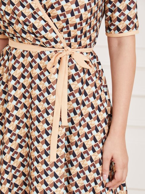 Marciano Robe Imprimée Sur L'ensemble Rouge Multi Guess