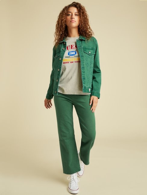 Guess Veste En Jean Slim Verte
