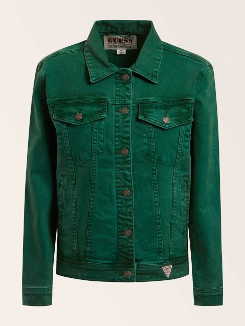 Guess Veste En Jean Slim Verte