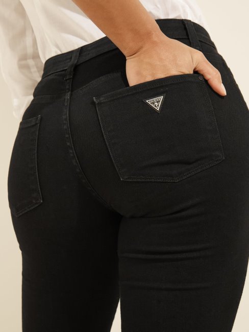 Pantalon En Denim Noir Guess Coupe Slim