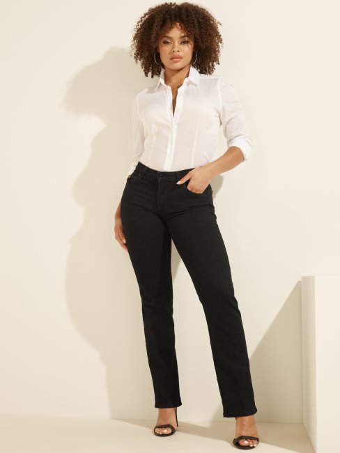 Pantalon En Denim Noir Guess Coupe Slim