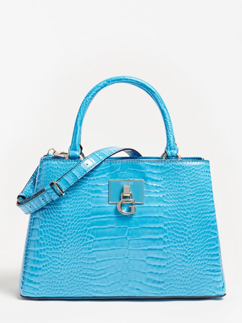Sac à Main Guess Carabel Croco Bleu