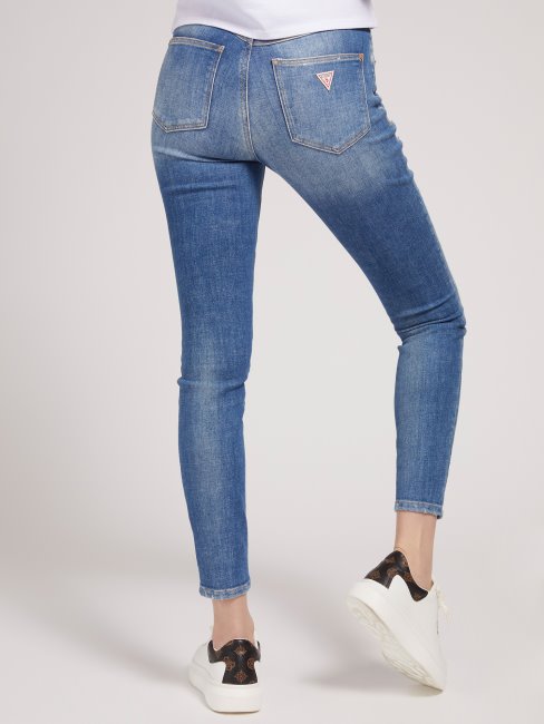 Pantalon Denim Coupe Skinny Bleu Guess New Trend
