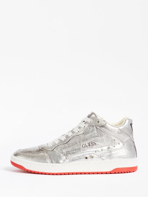 Paniers Pesaro Montantes Laminées Guess Argent