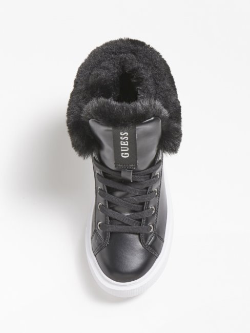 Paniers Montantes En Fausse Fourrure Guess Histori Noires