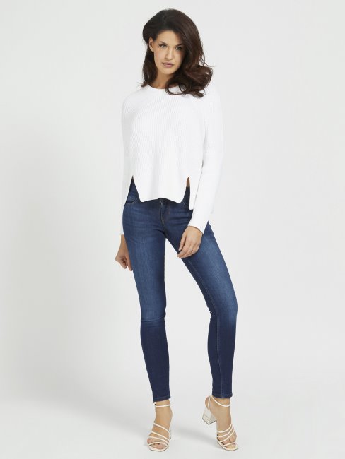 Pantalon En Jean Skinny Fit Guess Bleu Nouvelle Tendance