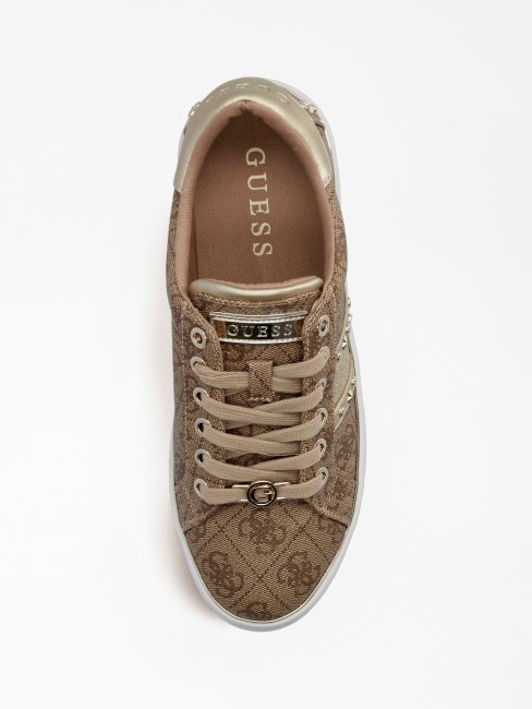 Paniers Guess Bevlee Cloutées Beiges