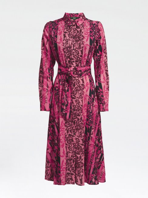 Robe Ceinturée Imprimée Guess Multi Rose