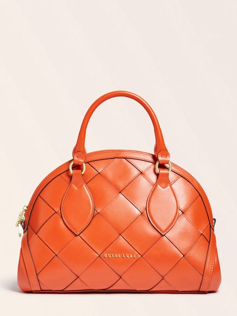 Sac à Main Guess Orange Giorgia Luxe En Cuir Véritable