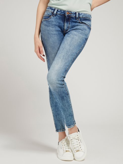 Pantalon En Jean Bleu Coupe Sculptante Super Stretch Guess