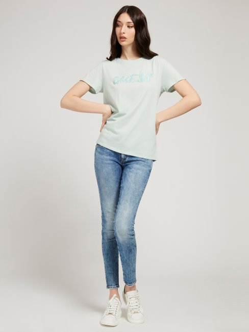 Pantalon En Jean Bleu Coupe Sculptante Super Stretch Guess