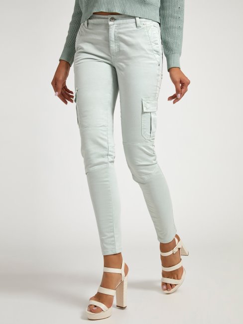 Pantalon Cargo Coupé Skinny Bleu Sarcelle Guess