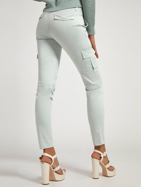 Pantalon Cargo Coupé Skinny Bleu Sarcelle Guess