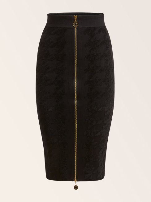 Guess Marciano Pied De Poule Pull Jupe Noir