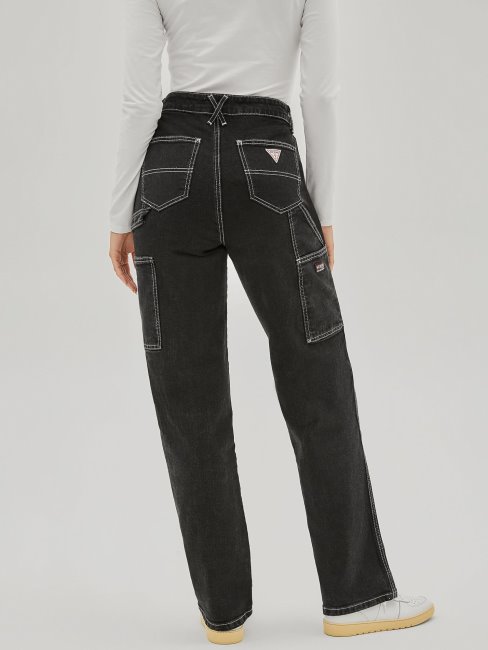 Guess Pantalon En Denim Cargo Noir