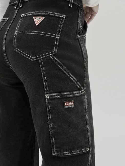 Guess Pantalon En Denim Cargo Noir