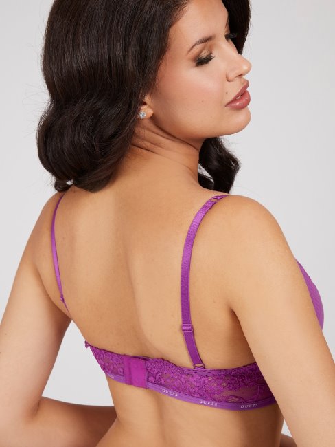 Soutien-gorge Naturel Violet En Dentelle Rembourrée Guess