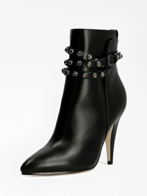 Guess Jessia Bottillon En Cuir Véritable Noir