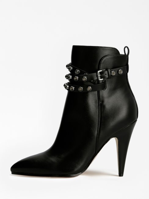 Guess Jessia Bottillon En Cuir Véritable Noir