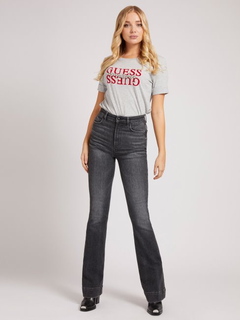 Pantalon Denim Fit And Flare Guess Gris