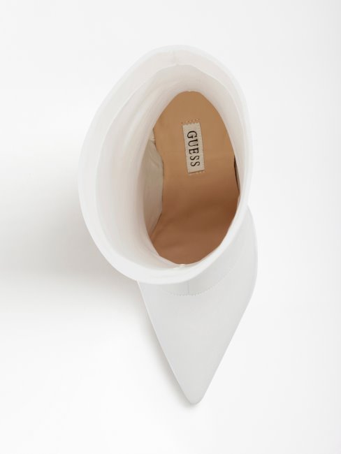 Samwell Bottine En Cuir Véritable Guess Blanc