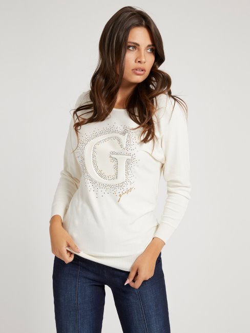 Pull à Broderie Logo Guess G