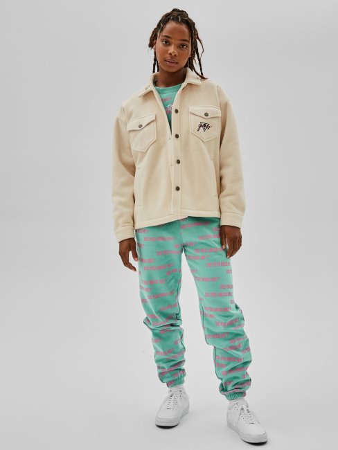 Veste Polaire Guess Avec Poches Devant Beige