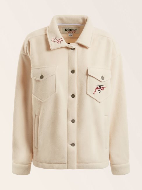 Veste Polaire Guess Avec Poches Devant Beige