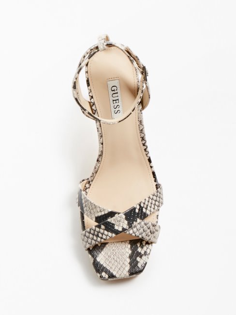 Karesa Sandale Imprimé Python Guess Gris Multi