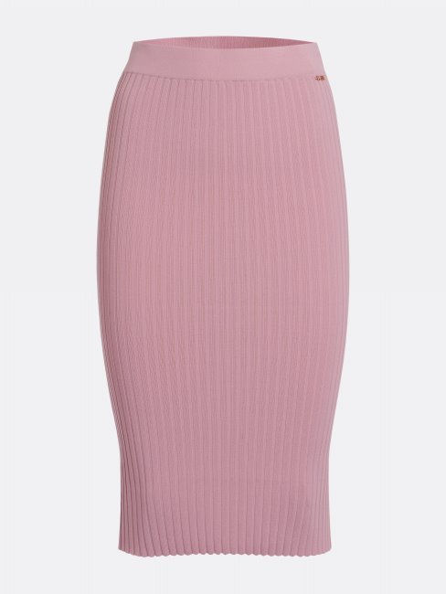 Guess Pull Rose Jupe Côtelée