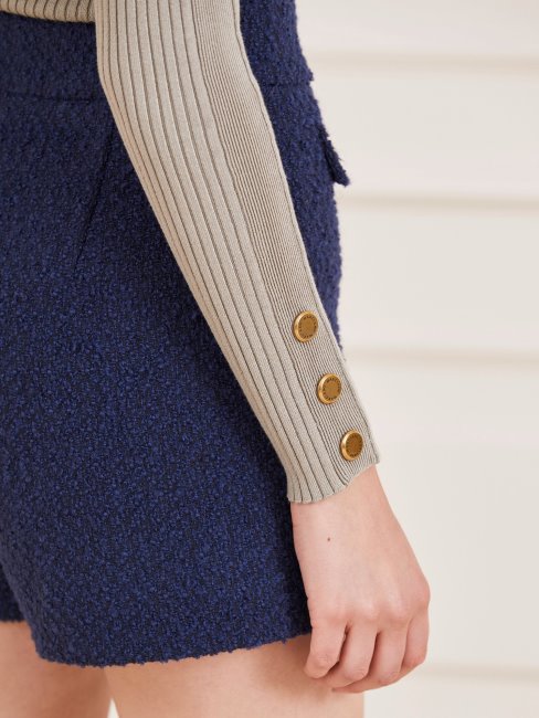 Pull Col Bateau Marciano Gris Clair Guess