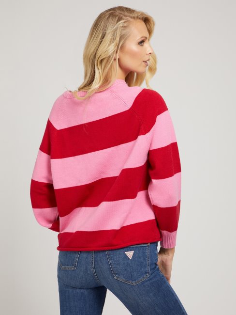 Pull Rayé Rose Multi Guess