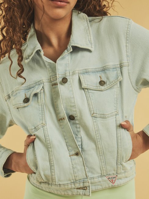 Veste En Jean Bleu Clair Guess