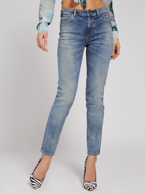 Pantalon Denim Coupe Skinny Bleu Guess