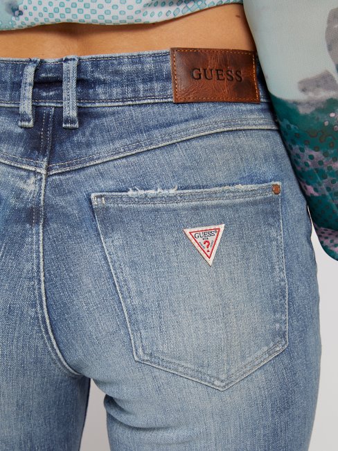 Pantalon Denim Coupe Skinny Bleu Guess