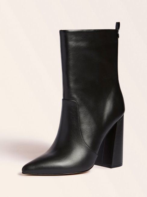 Marciano Bottine En Cuir Véritable Noir Guess