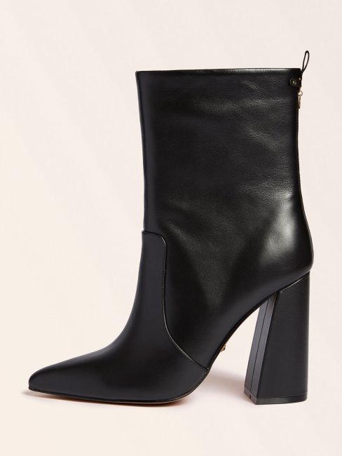 Marciano Bottine En Cuir Véritable Noir Guess