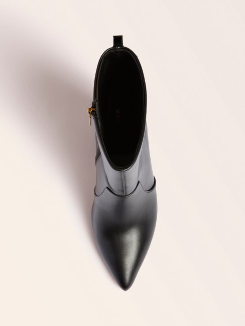 Marciano Bottine En Cuir Véritable Noir Guess