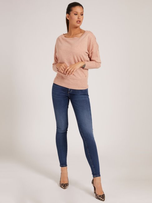 Pantalon Denim Coupé Skinny Fashion Bleu Guess