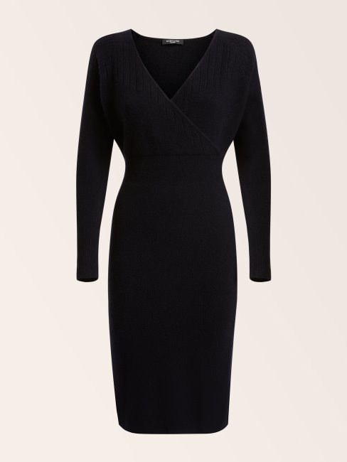 Guess Robe Marciano En Laine Mélangée Noir