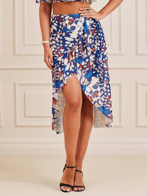 Guess Bleu Multi Marciano All Over Jupe Imprimée