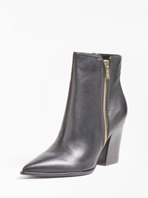 Jakira Bottine En Cuir Véritable Noir Guess