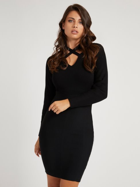 Robe Côtelée Noire Deviner