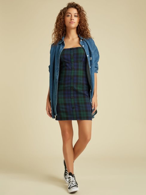 Robe En Jean Bleu Coupe Décontractée Guess