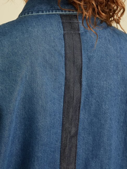 Robe En Jean Bleu Coupe Décontractée Guess